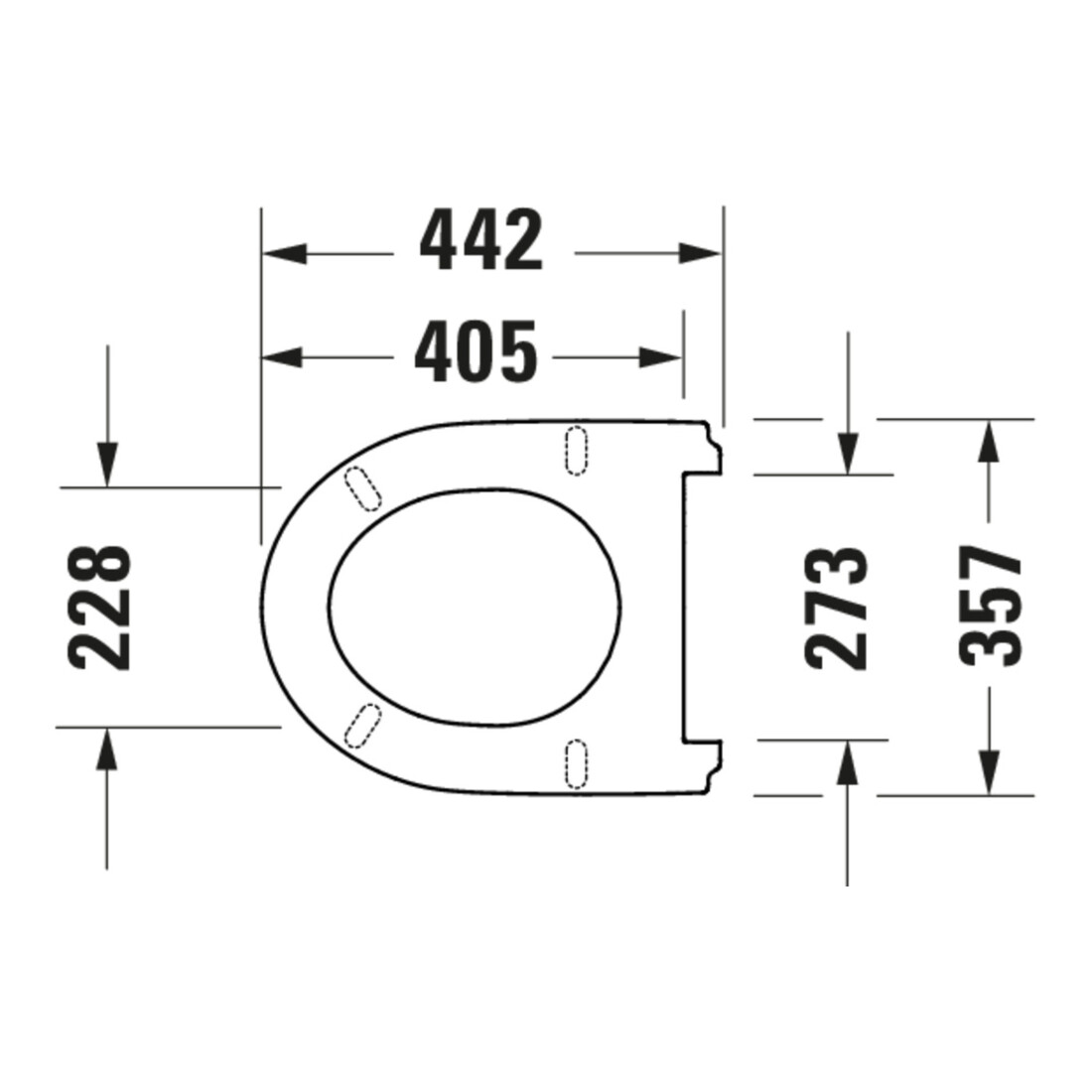 Duravit WC-Sitz No. 1 sans abaissement, charnières inox, blanc