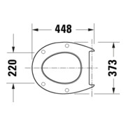 Duravit WC-Sitz oval m Abs, abn., 44,8cm, Uni, Scha. ES, we.-2