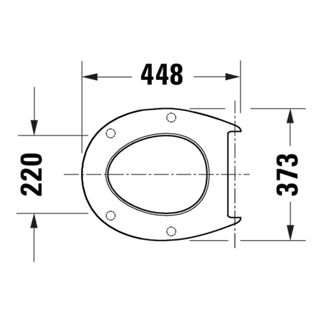 Duravit WC-Sitz oval m Abs, abn., 44,8cm, Uni, Scha. ES, we.