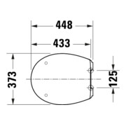 Duravit WC-Sitz oval m Abs, abn., 44,8cm, Uni, Scha. ES, we.-4