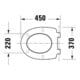 Duravit WC-Sitz oval m Abs, abn., 45,1cm, Uni, Scha. ES, we.-4