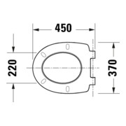 Duravit WC-Sitz oval m Abs, abn., 45,1cm, Uni, Scha. ES, we.-4