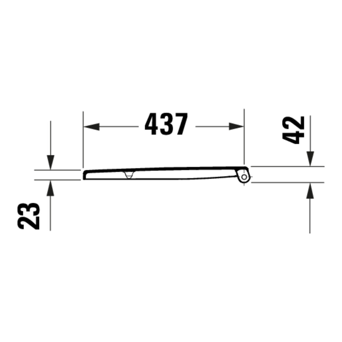 Duravit WC-Sitz oval m Abs, abn., 45,2cm, Uni, Scha. ES, we.