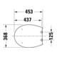 Duravit WC-Sitz oval m Abs, abn., 45,2cm, Uni, Scha. ES, we.-5