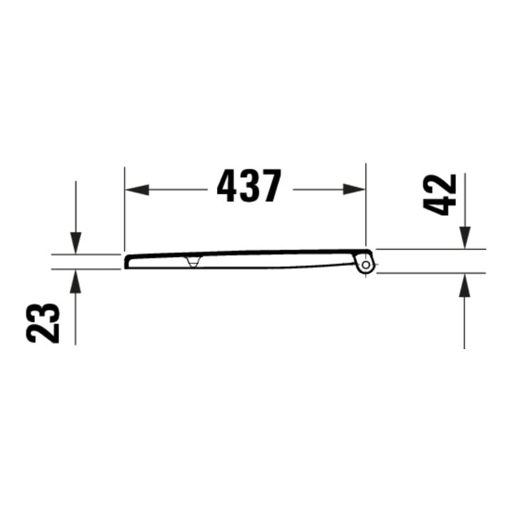 Duravit WC-Sitz oval m Abs, abn., 45,2cm, Uni, Scha. ES, we.