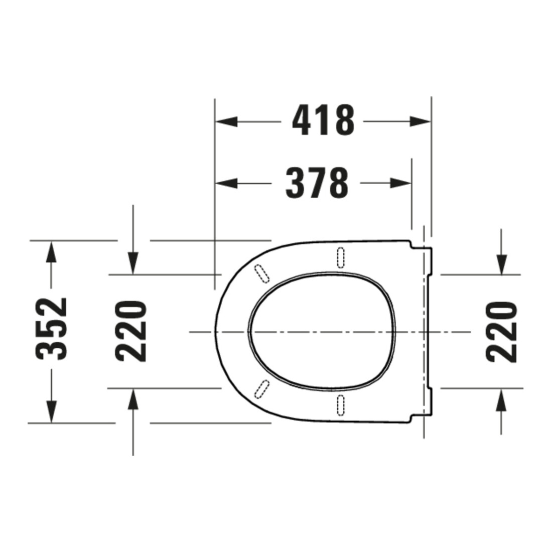 Duravit WC-Sitz Qatego Compact überlappend, weiß Hochglanz