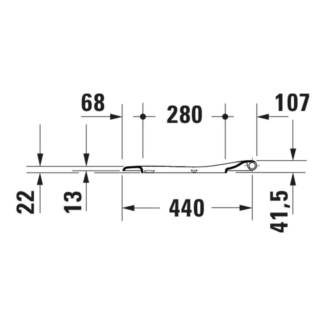 Duravit WC-Sitz Qatego überlappend, weiß Hochglanz