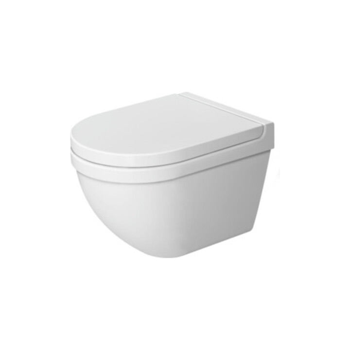 Duravit WC-Sitz Starck 3 o. Absenkaut., Scharn. Edelstahl, weiß