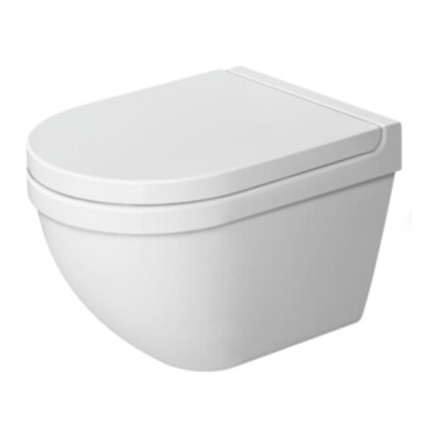 Duravit WC-Sitz Starck 3 o. Absenkaut., Scharn. Edelstahl, weiß