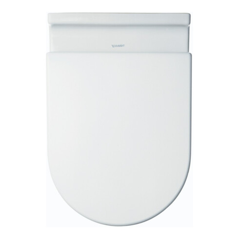 Duravit WC-Sitz Starck 3 o. Absenkaut., Scharn. Edelstahl, weiß