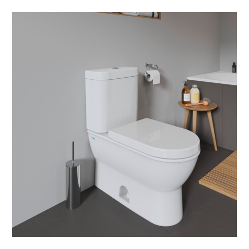 Duravit WC-Sitz Starck avec abaissement automatique, charnière inox, blanc