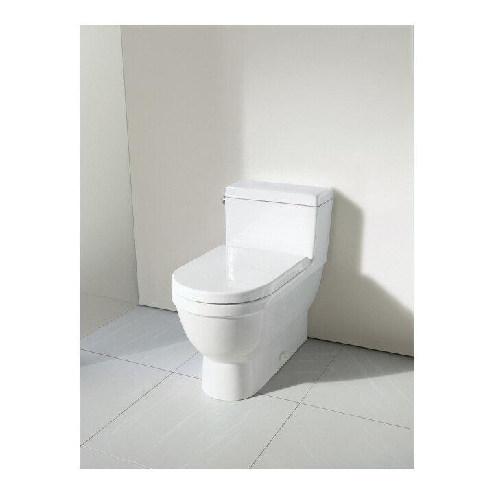 Duravit WC-Sitz Starck avec abaissement automatique, charnière inox, blanc