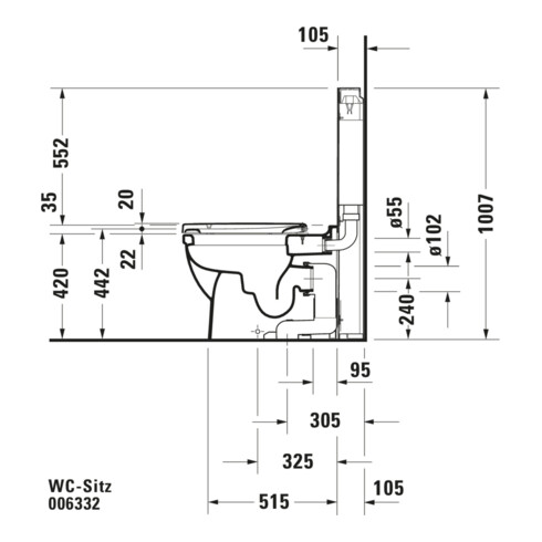 Duravit WC-Sitz Starck avec abaissement automatique, charnière inox, blanc