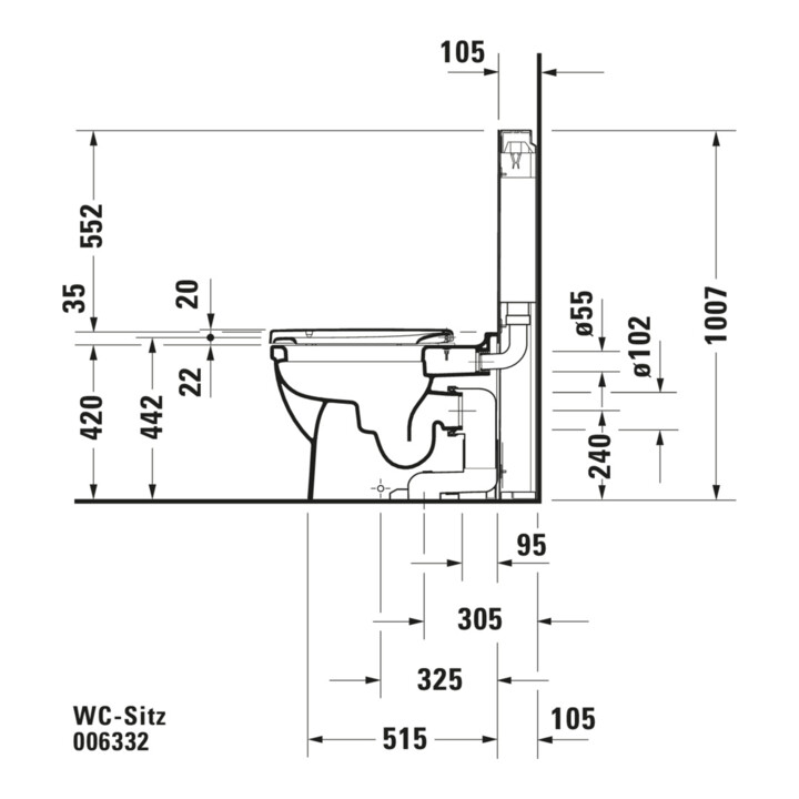 Duravit WC-Sitz Starck avec abaissement automatique, charnière inox, blanc
