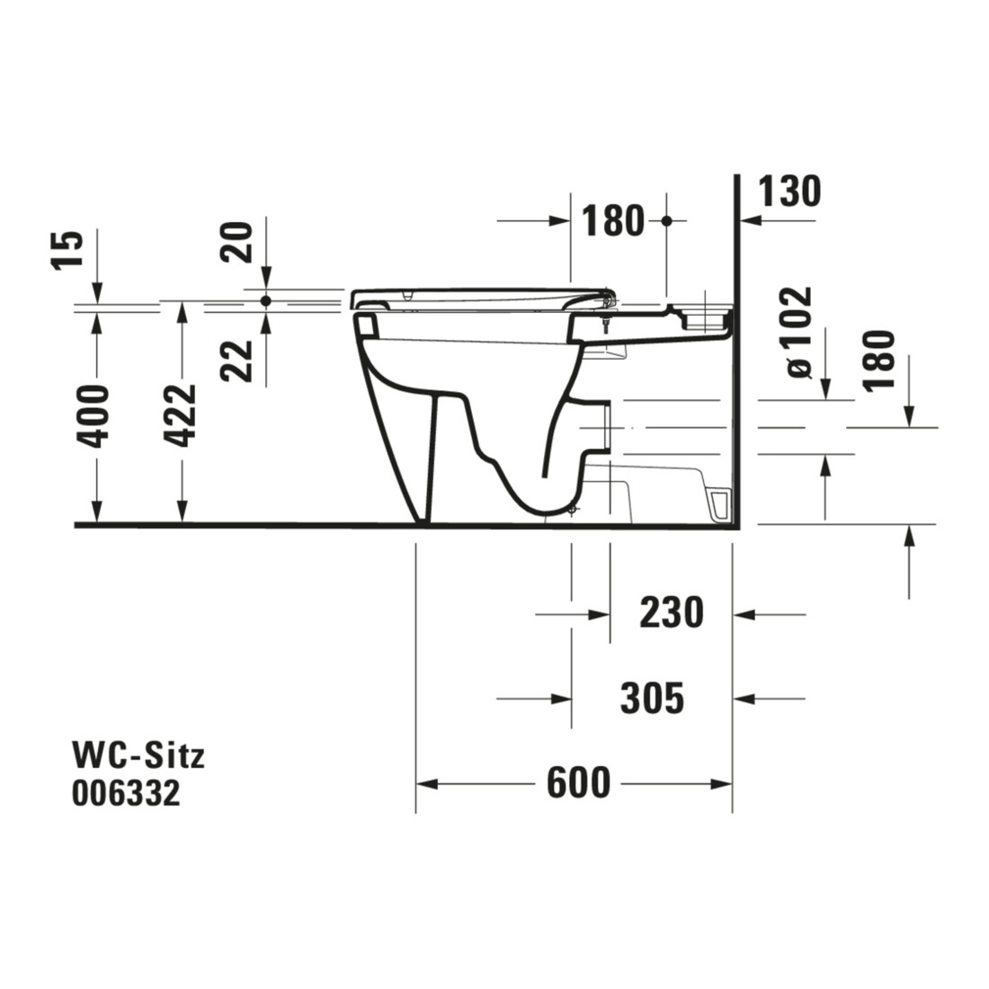 Duravit WC-Sitz Starck avec abaissement automatique, charnière inox, blanc