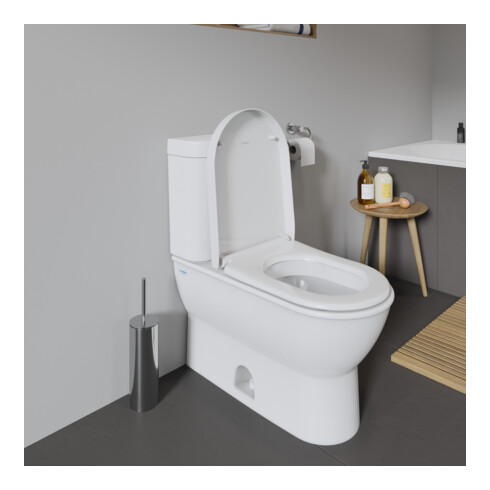 Duravit WC-Sitz Starck avec abaissement automatique, charnière inox, blanc
