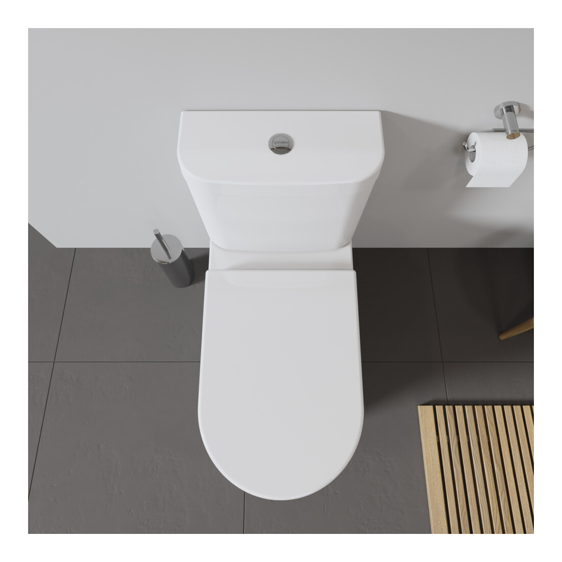 Duravit WC-Sitz Starck avec abaissement automatique, charnière inox, blanc