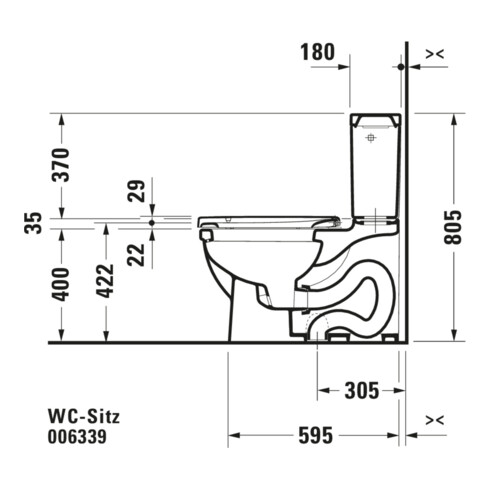 Duravit WC-Sitz Starck m Absenkaut., abnehmb., Scharn. ES, weiß