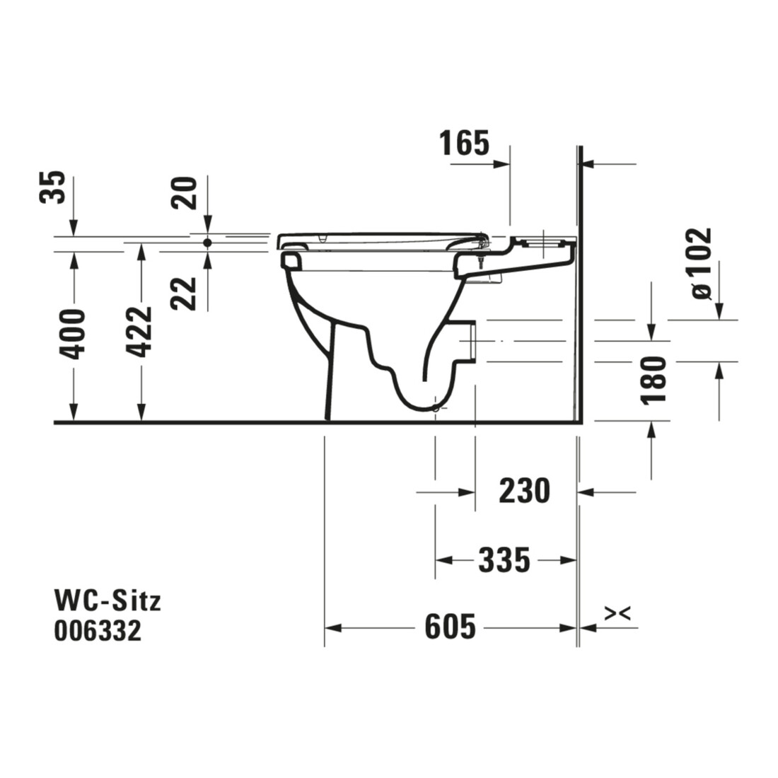 Duravit WC-Sitz Starck o Absenkaut., Scharnier Edelstahl, weiß