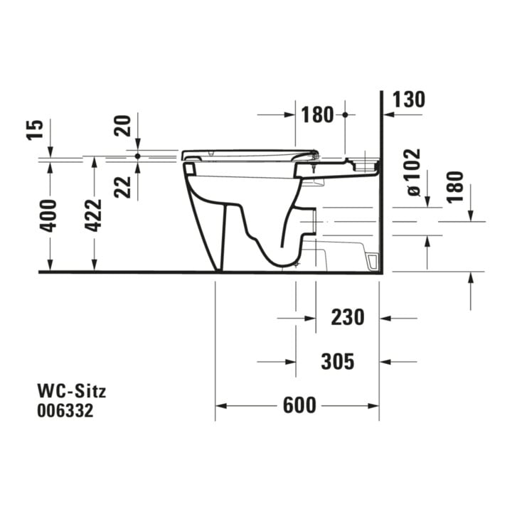 Duravit WC-Sitz Starck o Absenkaut., Scharnier Edelstahl, weiß