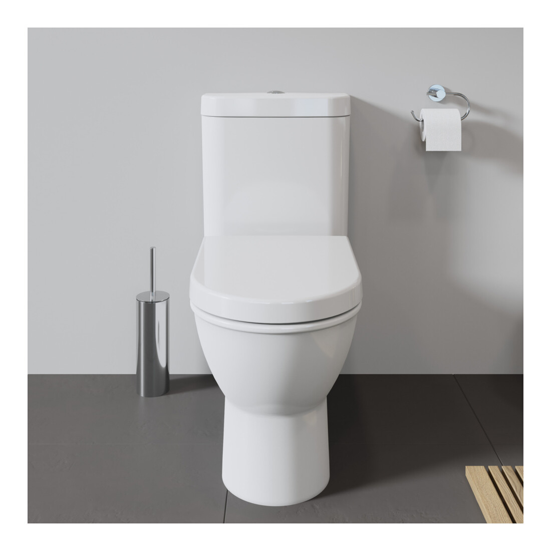 Duravit WC-Sitz Starck o Absenkaut., Scharnier Edelstahl, weiß