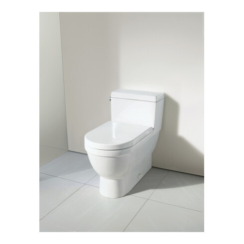 Duravit WC-Sitz Starck o Absenkaut., Scharnier Edelstahl, weiß