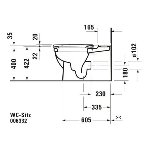 Duravit WC-Sitz Starck o Absenkaut., Scharnier Edelstahl, weiß