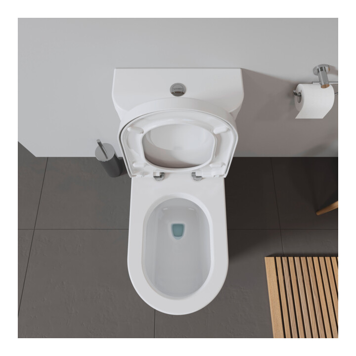 Duravit WC-Sitz Starck o Absenkaut., Scharnier Edelstahl, weiß