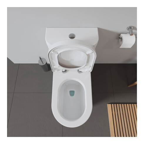 Duravit WC-Sitz Starck o Absenkaut., Scharnier Edelstahl, weiß