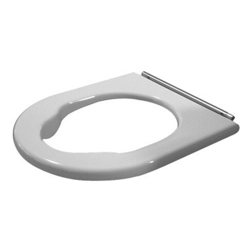 Duravit WC-Sitzring Starck 3 Vital o. Absenkaut., Scharn. Edelstahl, weiß