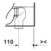 Duravit WC sur pied Balcoon 37x54 cm, 4,5 l, sans rebord, évac. arrière, blanc mat-4