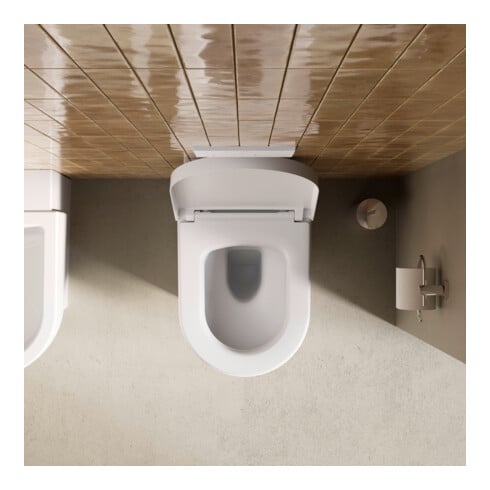 Duravit WC sur pied Balcoon 37x54 cm, 4,5 l, sans rebord, évac. arrière, blanc mat