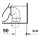 Duravit WC sur pied Balcoon 37x54 cm, 4,5 l, sans rebord, évac. horizont., blanc brillant