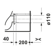 Duravit WC sur pied Balcoon 37x65 cm, 4,5 l, sans bride, évac. arrière, blanc mat-2