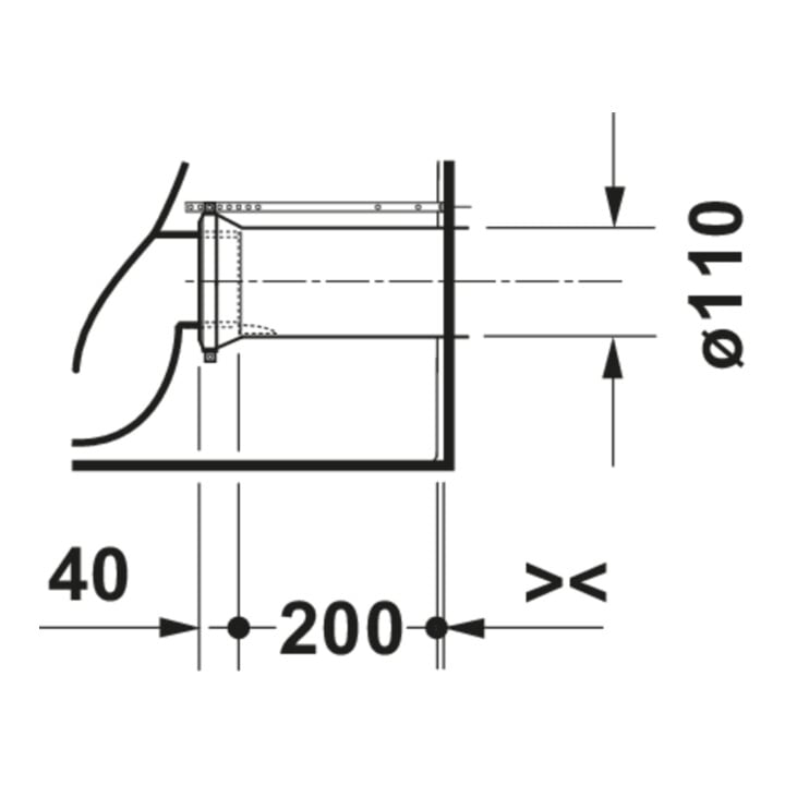 Duravit WC sur pied Balcoon 37x65 cm, 4,5 l, sans bride, évac. arrière, blanc mat