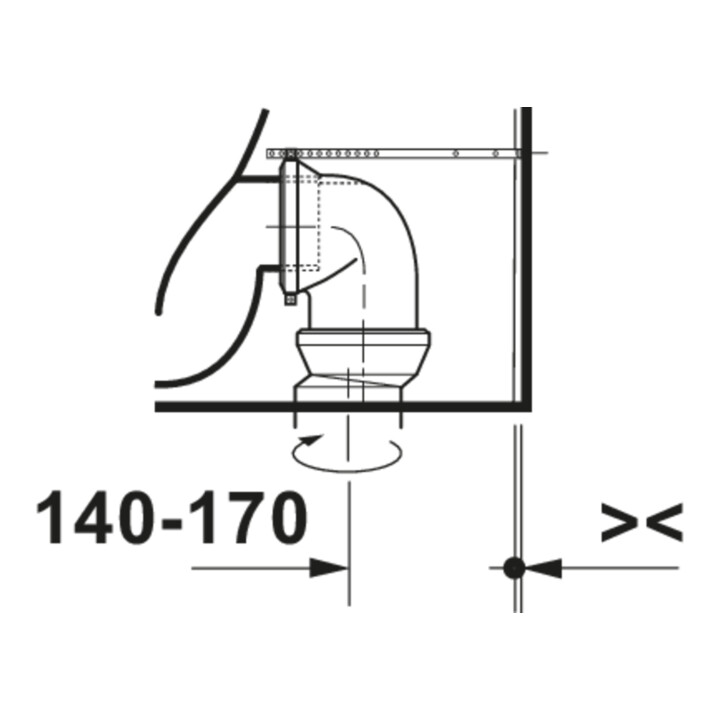 Duravit WC sur pied Balcoon 37x65 cm, 4,5 l, sans bride, évac. arrière, blanc mat