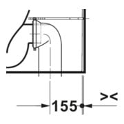 Duravit WC sur pied Balcoon 37x65 cm, 4,5 l, sans bride, évac. arrière, blanc mat-4