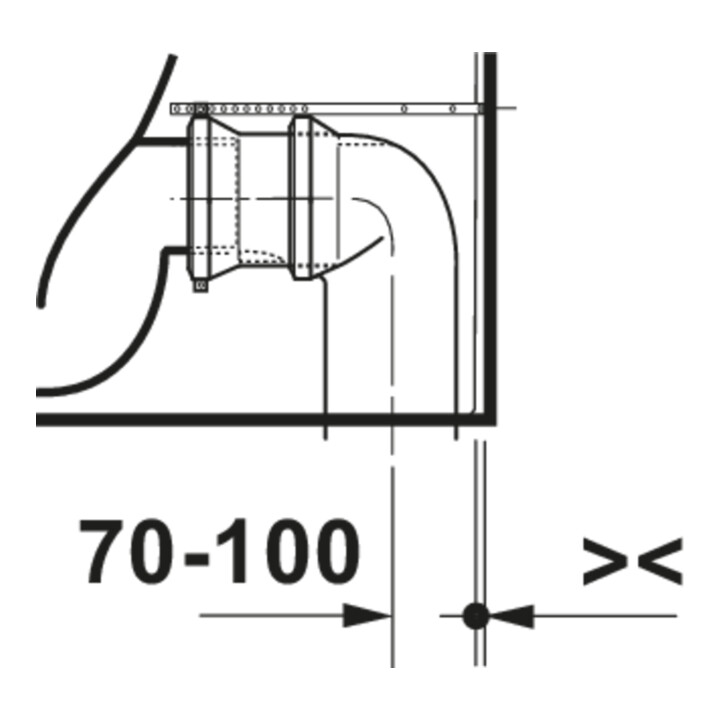 Duravit WC sur pied Balcoon 37x65 cm, 4,5 l, sans bride, évac. arrière, blanc mat
