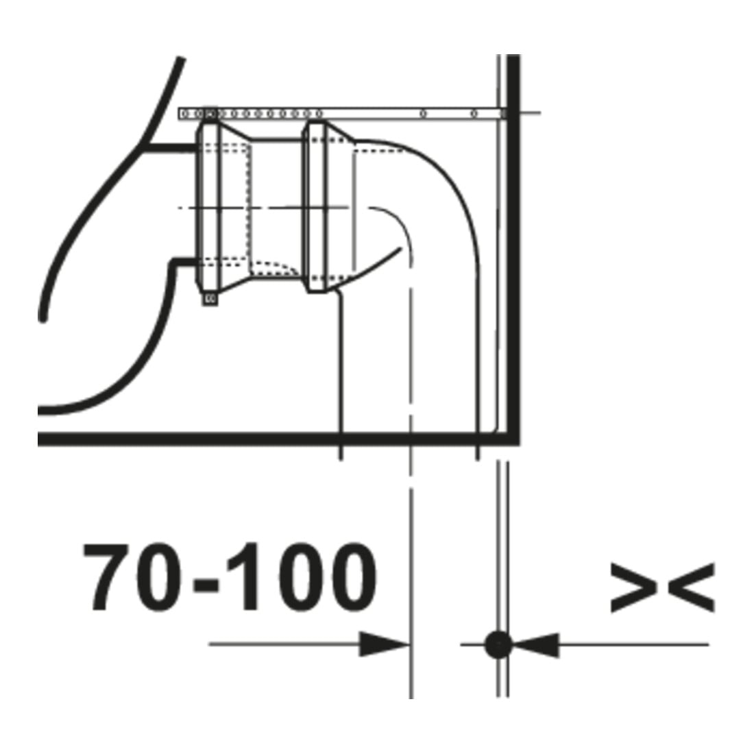 Duravit WC sur pied Balcoon 37x65 cm, 4,5 l, sans bride, évac. arrière, blanc mat