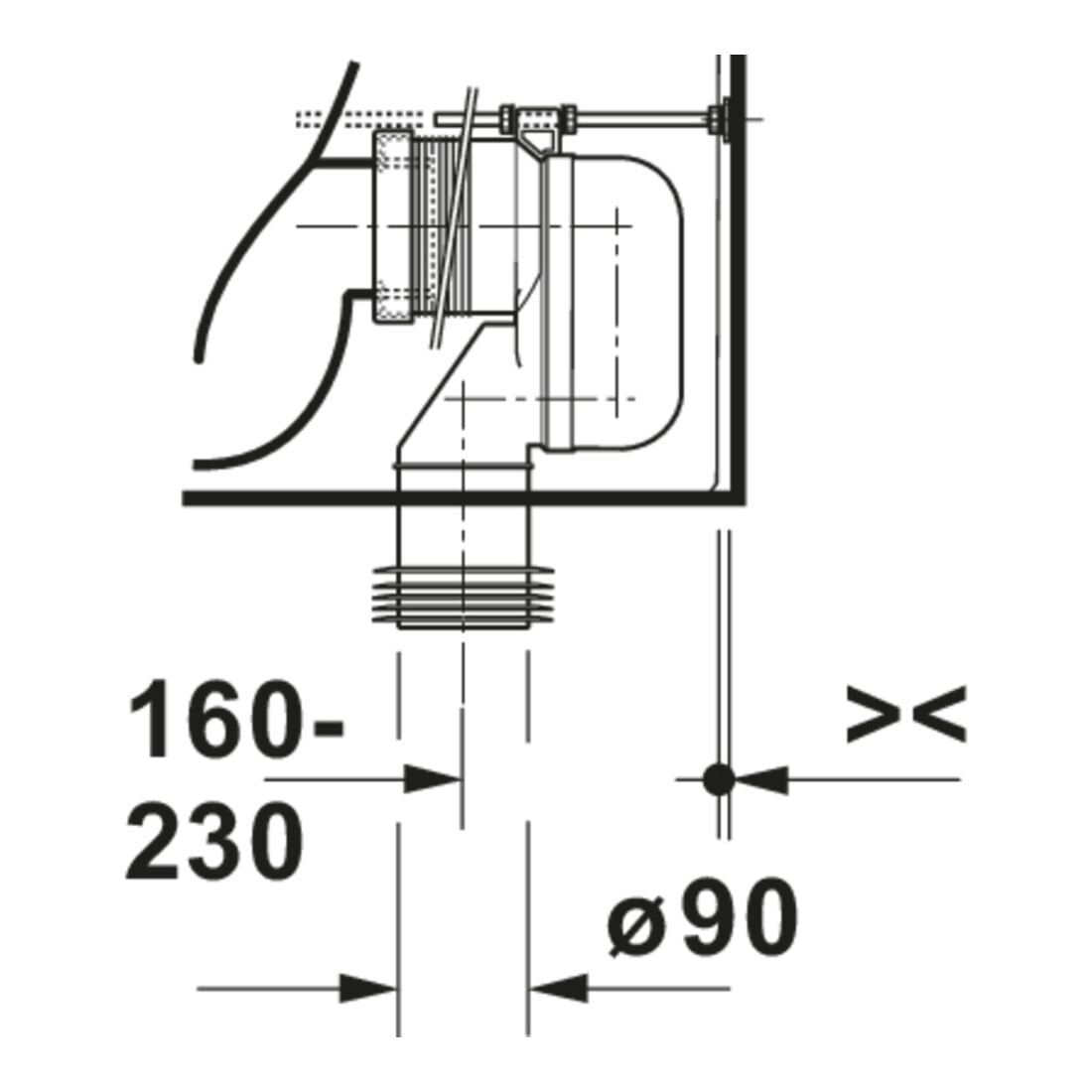 Duravit WC sur pied Balcoon 37x65 cm, 4,5 l, sans bride, évac. arrière, blanc mat