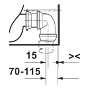 Duravit WC sur pied Balcoon 37x65 cm, 4,5 l, sans rebord, évac. arrière, Clay Te Ma-4