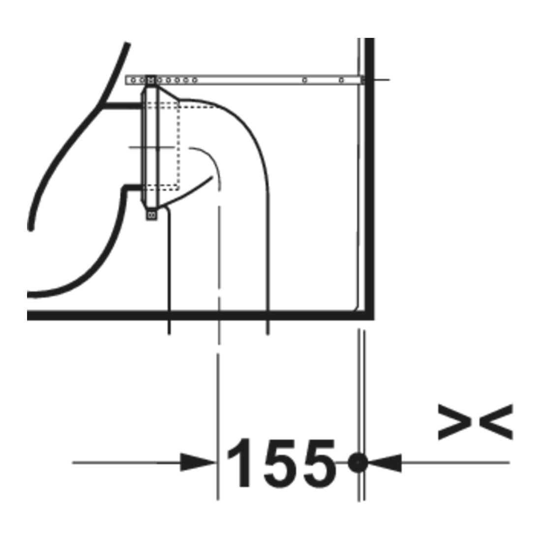 Duravit WC sur pied Balcoon 37x65 cm, 4,5 l, sans rebord, évac. arrière, Clay Te Ma