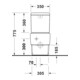 Duravit WC sur pied Balcoon 37x65 cm, 4,5 l, sans rebord, sortie horizontale, blanc brillant