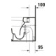 Duravit WC sur pied, chasse profonde DuraStyle 37x57,5 cm, 4,5 l, arrivée variable, blanc
