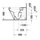 Duravit WC sur pied, chasse profonde DuraStyle 37x57,5 cm, 4,5 l, arrivée variable, blanc-4