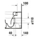 Duravit WC sur pied, chasse profonde DuraStyle 37x57,5 cm, 4,5 l, arrivée variable, blanc-5