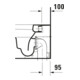 Duravit WC sur pied, chasse profonde Happy D.2 36,5x57 cm, 4,5 l, évac. horizontale, blanc-2