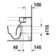Duravit WC sur pied, chasse profonde Happy D.2 36,5x57 cm, 4,5 l, évac. horizontale, blanc-4