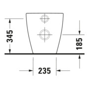 Duravit WC sur pied, chasse profonde Me by Starck 37x60 cm, 4,5 l, Abg wa, w sm HygGlaze-5