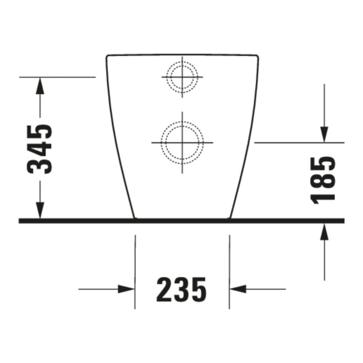 Duravit WC sur pied, chasse profonde Me by Starck 37x60 cm, 4,5 l, Abg wa, w sm HygGlaze